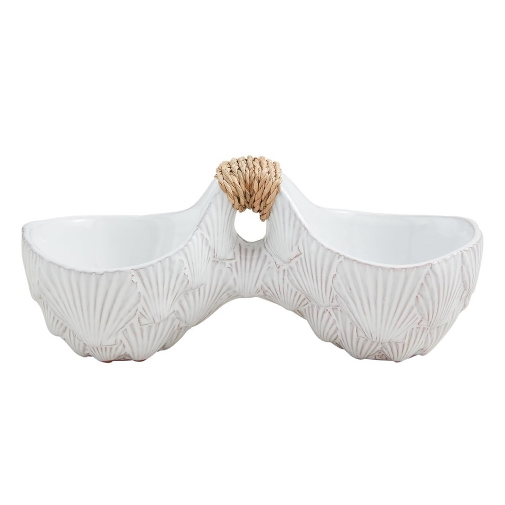 Mud Pie White and Brown Dip Serving Dish